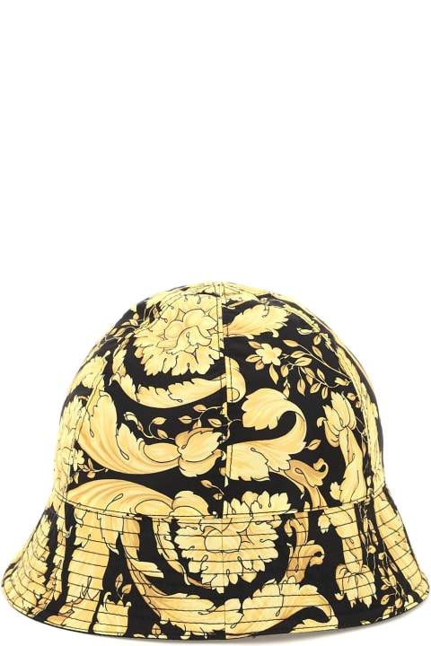 Versace Barocco Print Bucket Hat - Nero