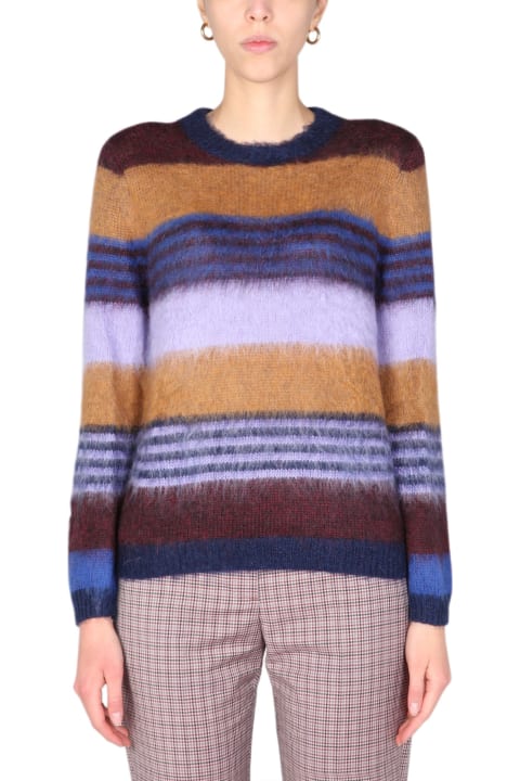 PS by Paul Smith Sweater With Striped Pattern - Bordeaux