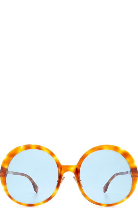 Fendi Eyewear Ff 0430/s Brown Havana Sunglasses - S9E7Y GOLD VIOL