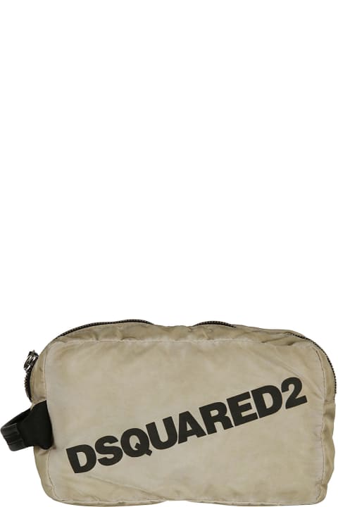 Logo Print Top Zip Bag