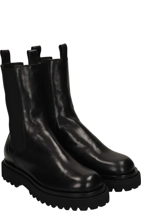 Ultimatt 002 Combat Boots In Black Leather