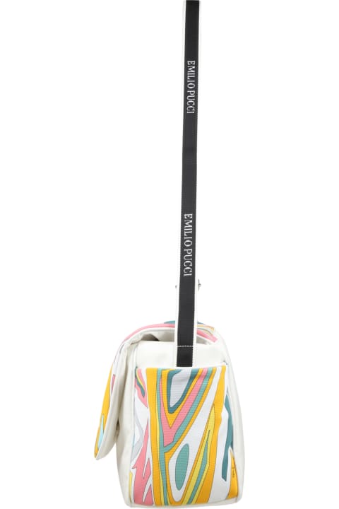 Emilio Pucci White Changing Bag For Baby Girl - Multicolor