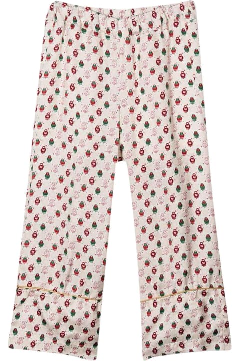 Simonetta Kids Pink Trousers - Crema-nero