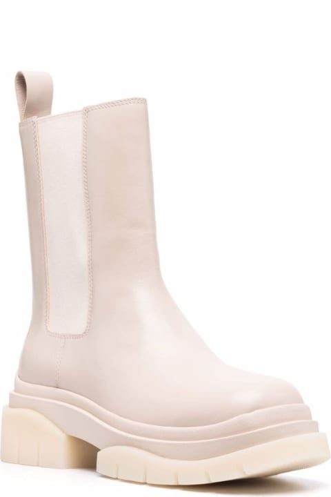 Storm Beige Leather Boots