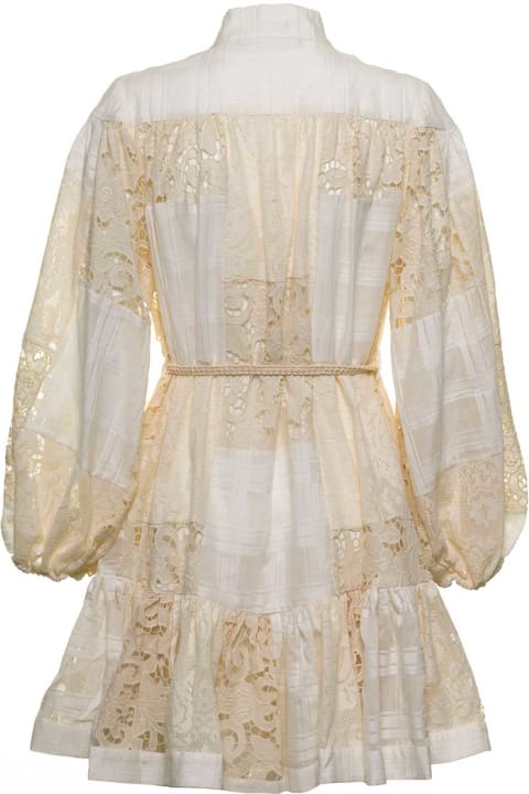 Zimmermann Andie White Dress With Belt - Spliced