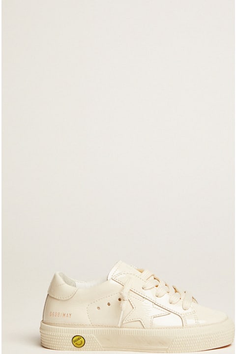 Golden Goose Sneakers May - White Silver Rose Quartz