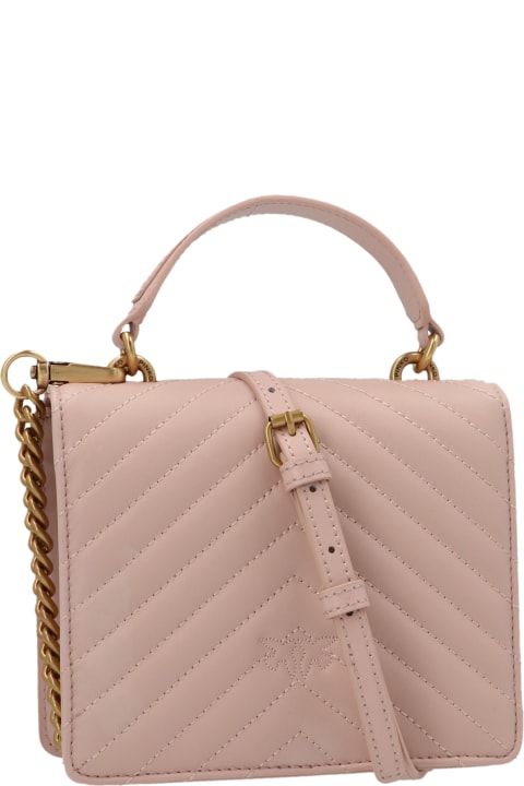 Pinko 'love Top Handle Simply Quilt' Bag - Mult fuxia rosa