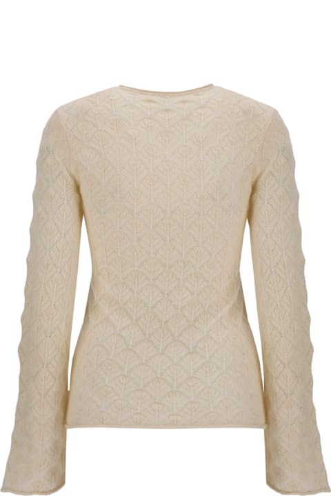 Chloé Transparent Knit Sweater - Cashmere grey