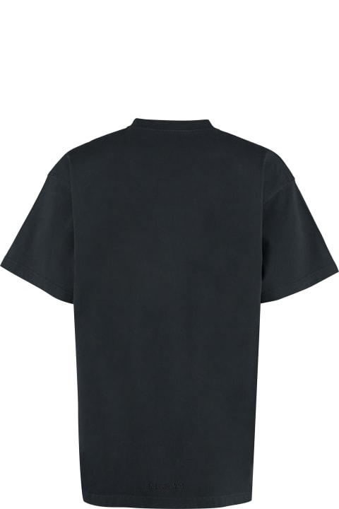 Balenciaga Printed Oversize T-shirt - Black White
