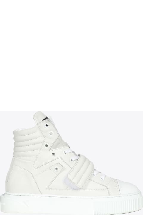 Hypnos Sneakers White deer leather hi toio lace-up sneaker - Hypnos