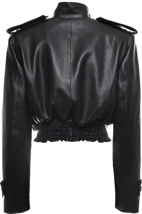 Arezzo Black Leather Jacket