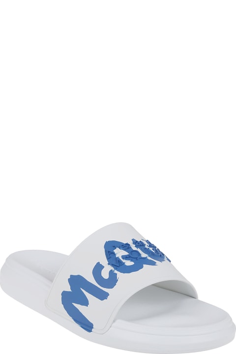 Alexander McQueen Rubber Upper Sandal - White/white