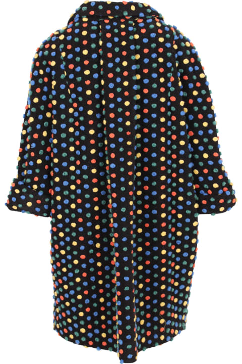 Alessandro Enriquez Multicolor Polka Dot Pattern Midi Coat