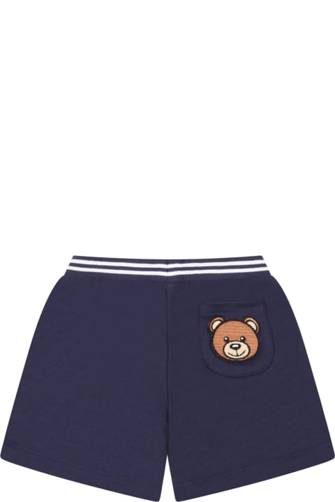 Blue Short For Baby Kids With Logo