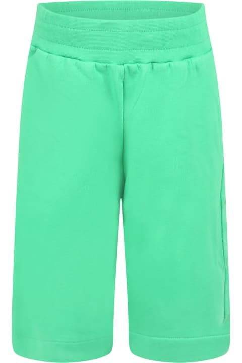 Green Short For Kids With Logo