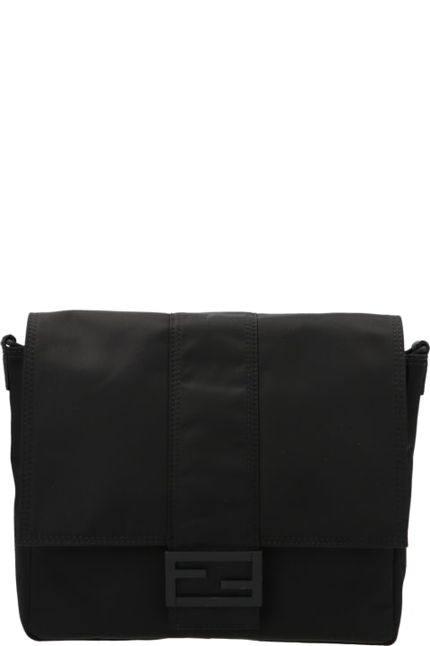 Fendi 'baguette Messenger' Bag - Black+sapphire