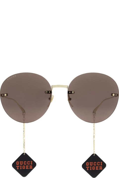 Gucci Eyewear Gg1149s Gold Sunglasses - Black Black Grey