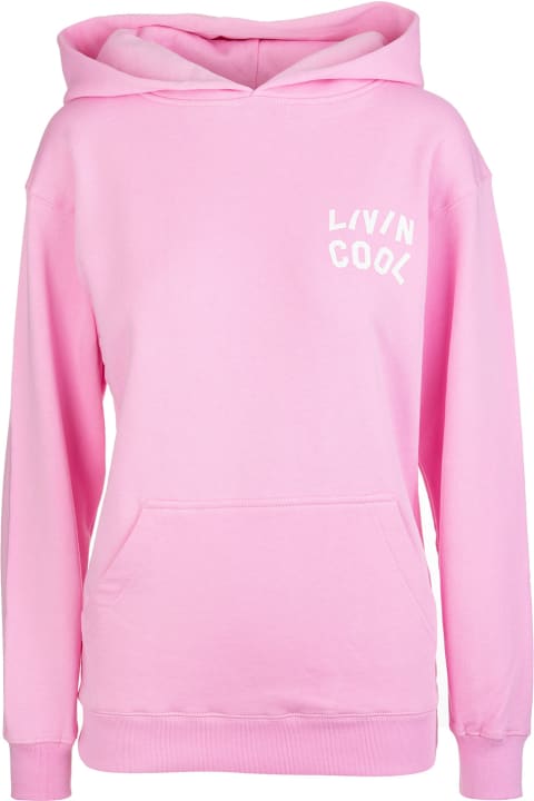 Woman Pink Oversize Hoodie With Logo