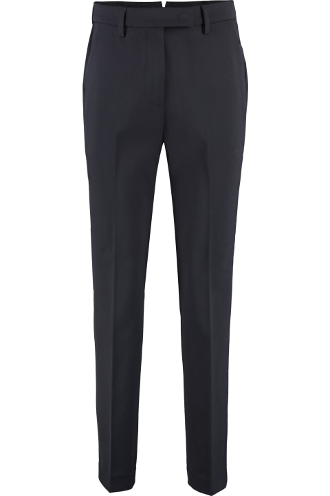 Department Five Wool Blend Tailored Trousers - BLACK