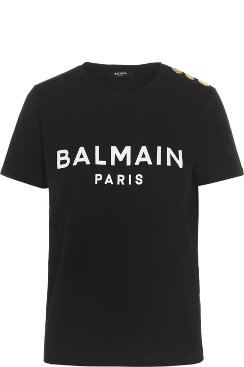 Balmain T-shirt - WHITE BLACK