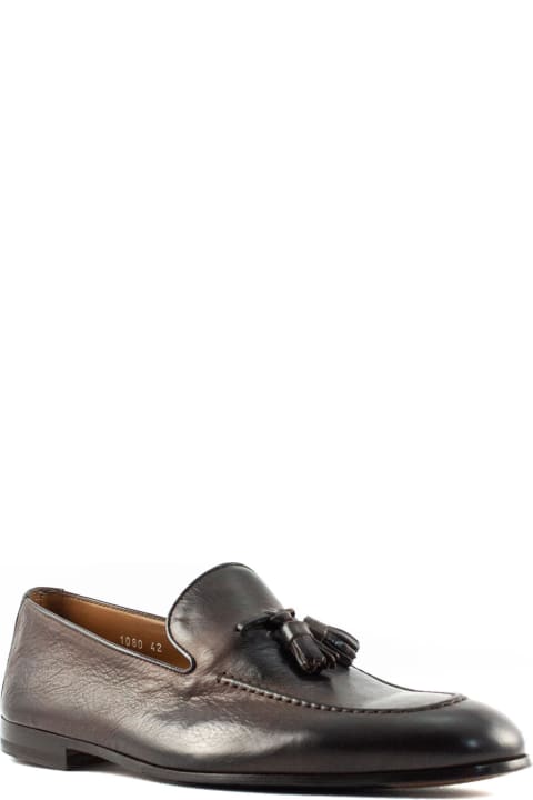 Doucal's Brown Smooth Leather Loafer - Old Black