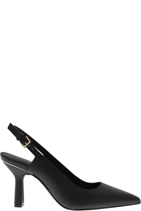 Michael Kors Cleo Sling Leather Sandal - Black
