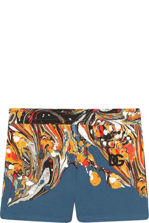 Multicolor Print Bermuda Shorts Dolce&gabbana Kids