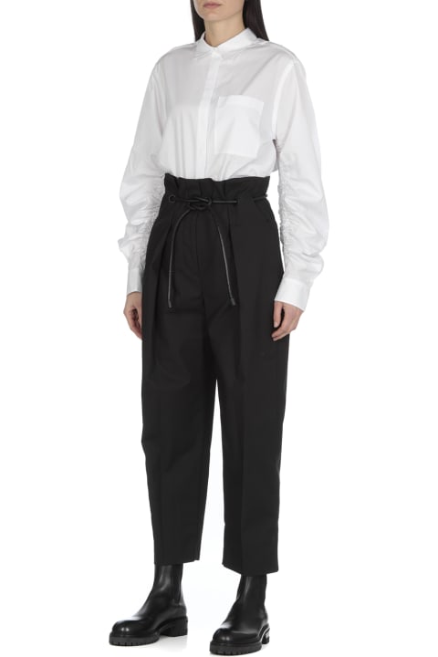 3.1 Phillip Lim Trouser With Origami Folds - Blue