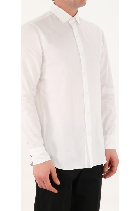 Salvatore Piccolo Popeline White Shirt - White