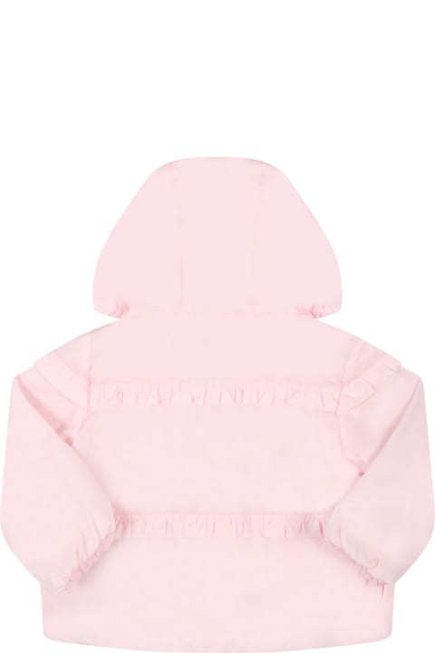 Moncler Pink ''hiti'' Windbreaker For Baby Girl - Red
