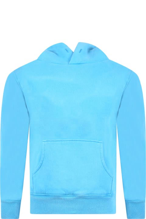 Azure Sweatshirt For Kids With Daisies