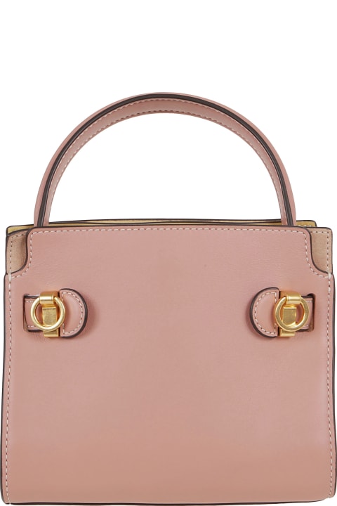 Tory Burch Lee Radziwill Petite Double Bag - Sycamore Rolled Gold