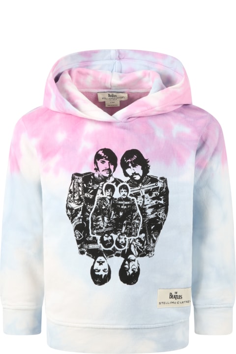Stella McCartney Kids Multicolor T-shirt Tie-dye For Kids With The Beatles - Fuchsia