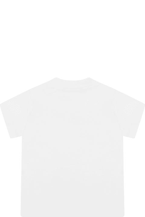 Dsquared2 White T-shirt For Baby Boy With Logo - Denim