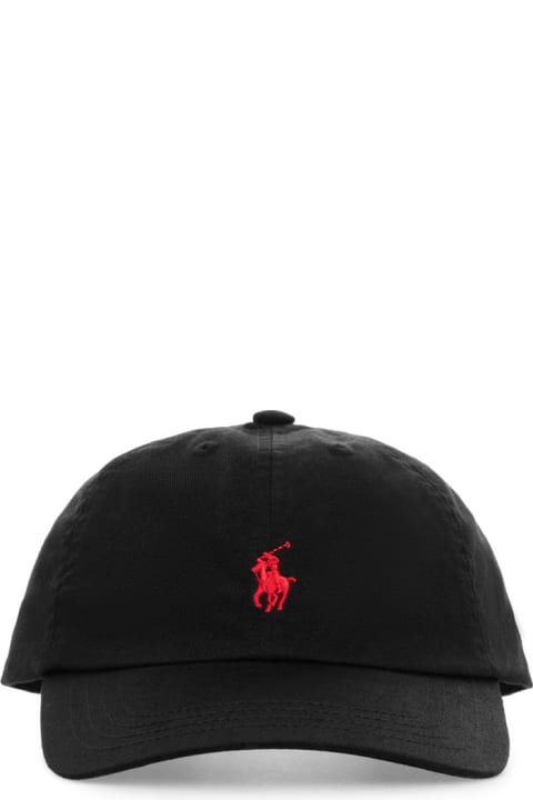 Cappello Nero Di Cotone Con Logo