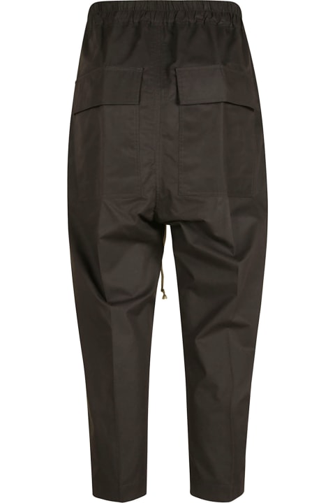 Rick Owens Drawstring Astaires Cropped Trousers - Nero bianco 
