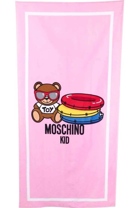 Moschino Pink Beach Towel Unisex - Black