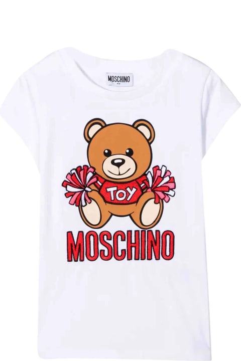 Moschino Unisex White T-shirt - Grey