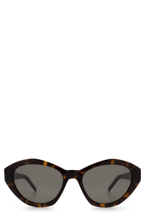 Saint Laurent Eyewear Sl M60 Havana Sunglasses - Silver Silver Grey
