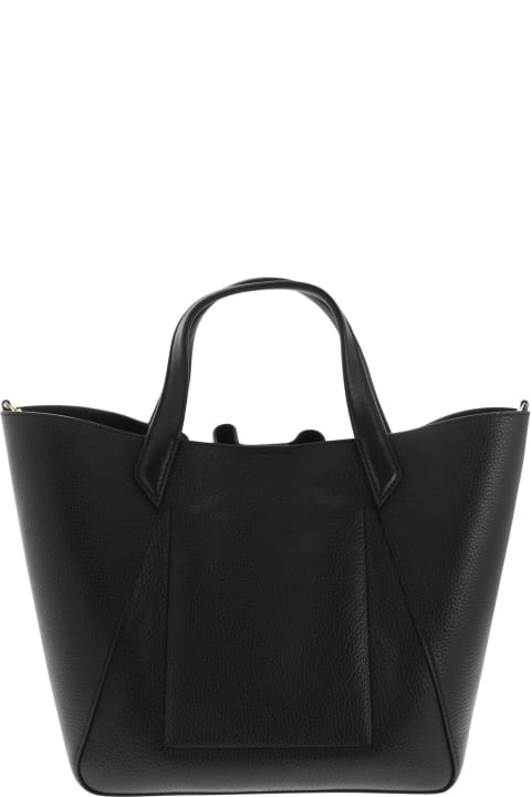 Michael Kors Phoebe - Large Tote Bag In Grained Leather - Black