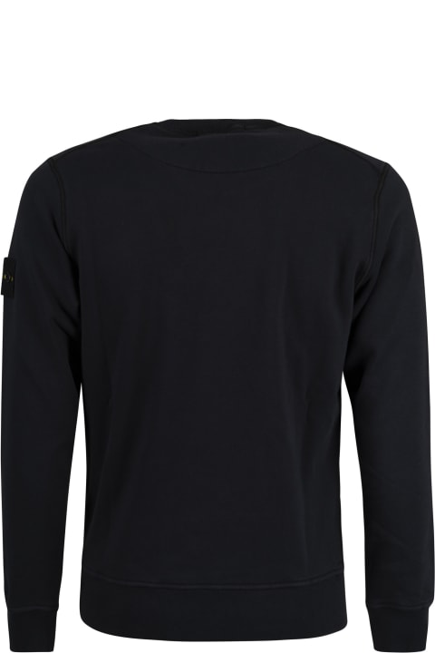 Stone Island Logo Sleeve Sweatshirt - black