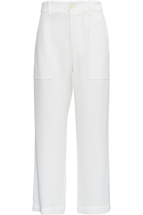 Jejia Camelle In Viscose Blend Trousers With Pockets - Beige