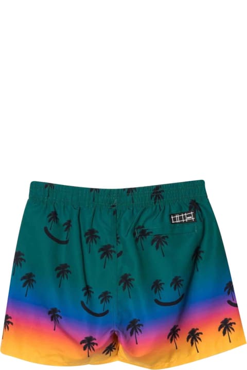 Molo Multicolor Print Swimsuit - Denim