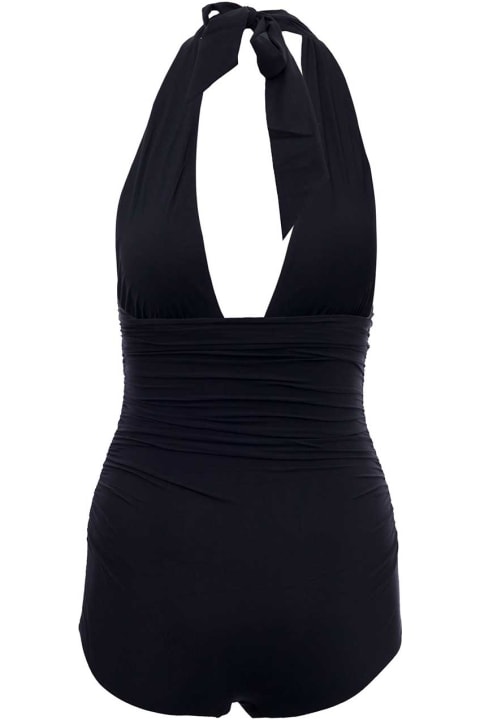 Dolce & Gabbana Black Inner Swimsuit With Bow - NERO (Black)
