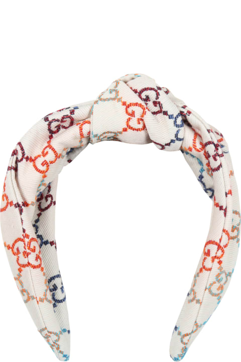 Gucci Red Hairband For Girl With Bow - Orange