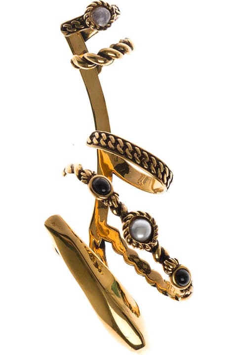 Skull Earring In Brass