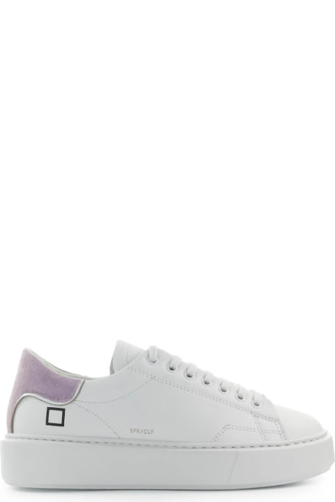 D.a.t.e. Sfera Calf White Lilac Sneaker