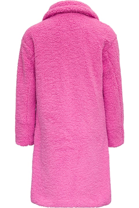 Double Breasted Anouck Pink Teddy Coat