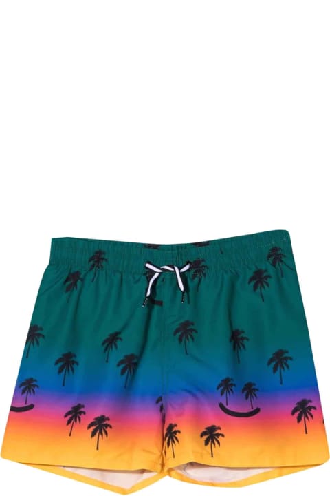 Molo Multicolor Print Swimsuit - Denim