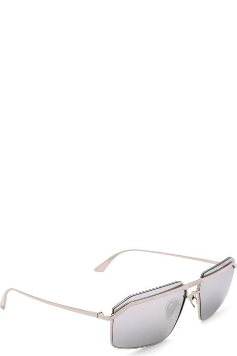 Balenciaga Eyewear Bb0139s Silver Sunglasses - Green Green Grey